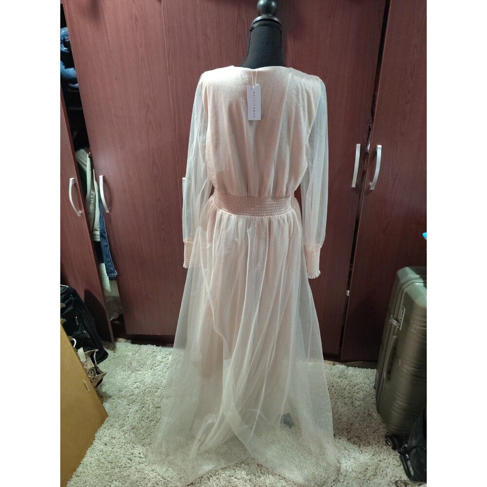 Baltic Born Layla Tulle Maxi Dress Shimmer Pink Romantic Floral Size 1XL NWT - Picture 16 of 16